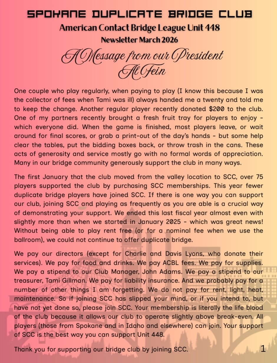 March 2026 Newsletter